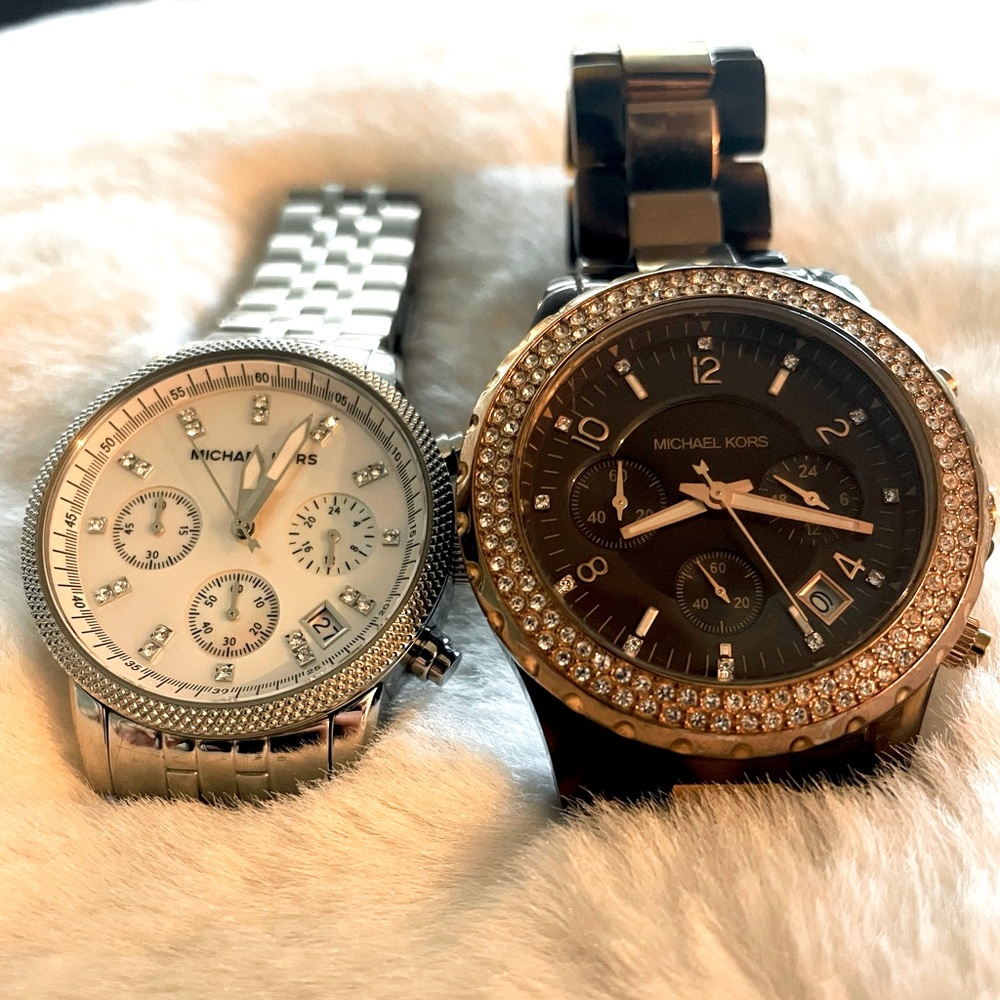 Michael Kors Ladies Watches! Brown/Rose Gold and Silver!